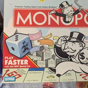 2007 Monopoly Speed Die Edition Board Game Parker Brothers Hasbro